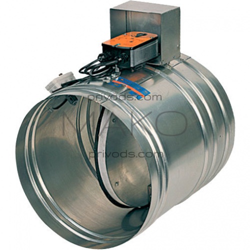 Круглый ниппельный клапан КЛОП-1 60 НО с приводом
