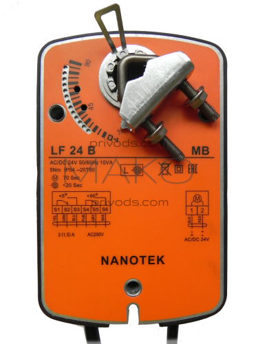 Электропривод Nanotek LF 24B 5Нм/24В воздушной заслонки на складе фото 2